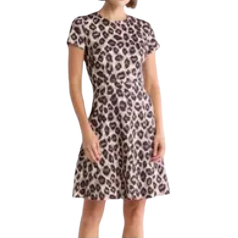 Eliza J Animal Print Taffeta Fit And Flare Dress